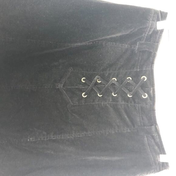 Lord Taylor Design Lab Corduroy Mini Skirt Black M - Picture 4 of 8